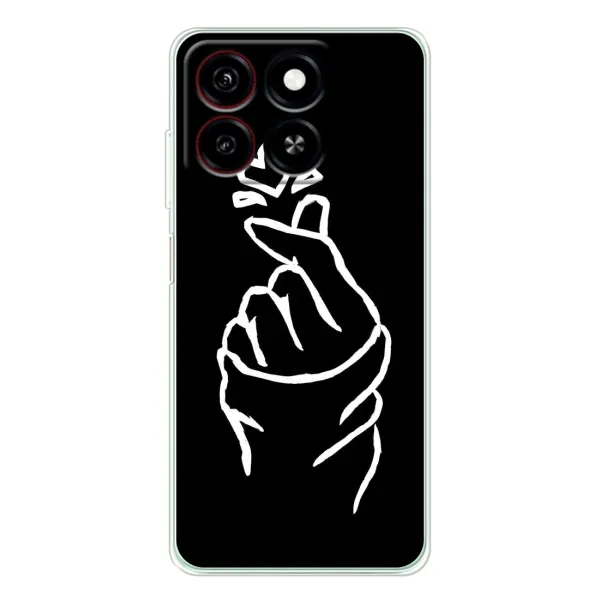Чехол с рисунком «Сердце на черном» для ZTE Blade A35 Чехол с рисунком «Сердце на черном» для ZTE Blade A35