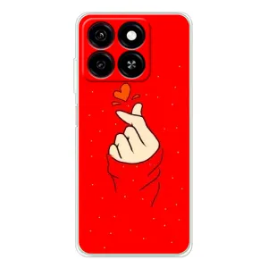 Чохол (Знак сердечка) для ZTE Blade A35 (Сердечко на червоному)