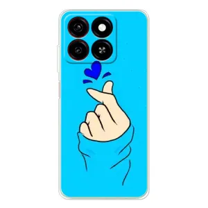 Чохол (Знак сердечка) для ZTE Blade A35 (Сердечко на синоьому)