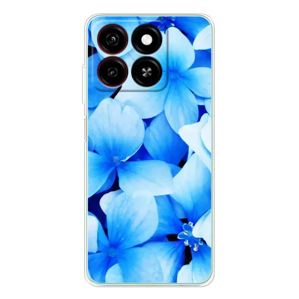 Чехол с рисунком «Синие цветы» для ZTE Blade A35 Чехол с рисунком «Синие цветы» для ZTE Blade A35