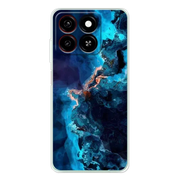 Чехол с рисунком «Синий мрамор» для ZTE Blade A35 Чехол с рисунком «Синий мрамор» для ZTE Blade A35