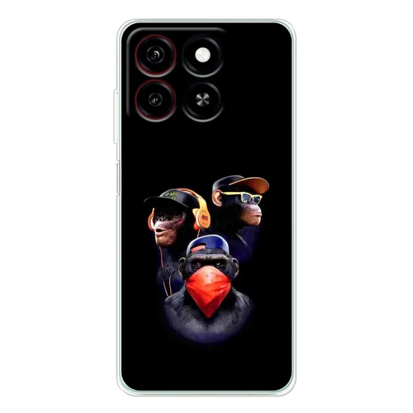 Чехол с рисунком «Три обезьяны» для ZTE Blade A35