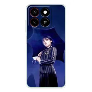 Чехлы с принтом Уэнсдей на ZTE Blade A35 (Уэнсдей с зонтом)