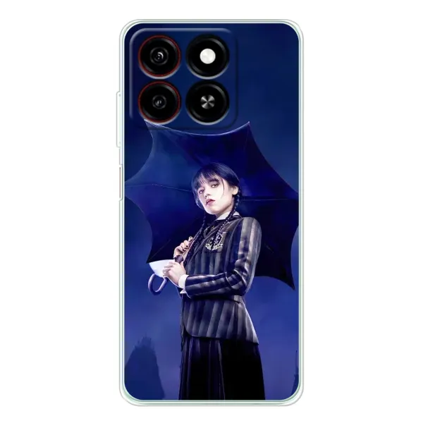 Чехол с рисунком «Уэнсдей с зонтом» для ZTE Blade A35 Чехол с рисунком «Уэнсдей с зонтом» для ZTE Blade A35
