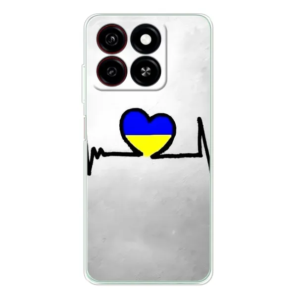 Чехол с рисунком «Украинская кардиограмма» для ZTE Blade A35 Чехол с рисунком «Украинская кардиограмма» для ZTE Blade A35