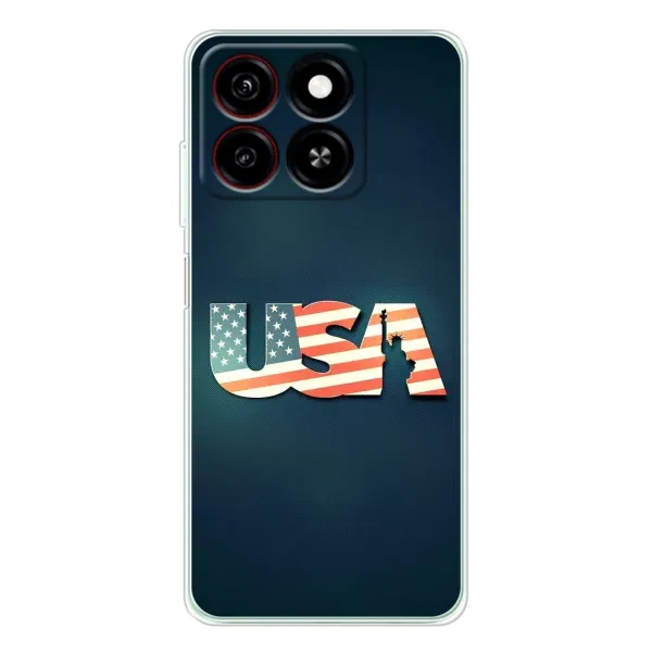 Чехол с рисунком «USA» для ZTE Blade A35 Чехол с рисунком «USA» для ZTE Blade A35