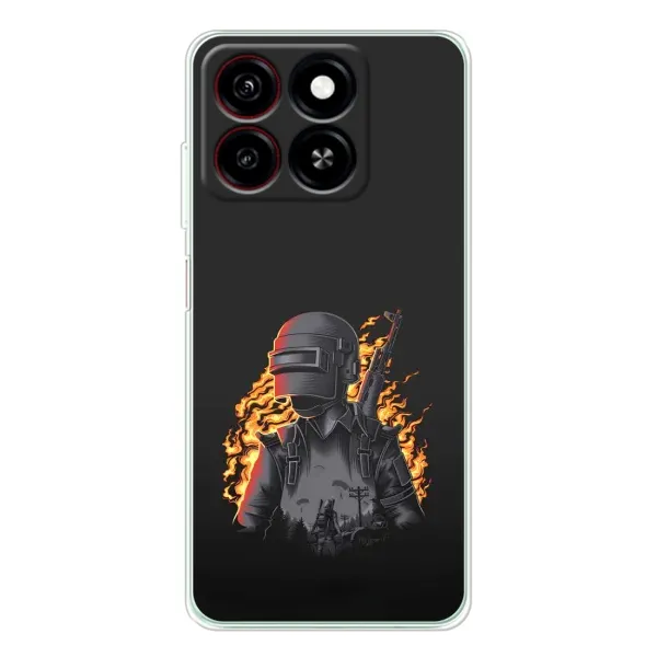 Чехол с рисунком «В огне» для ZTE Blade A35 Чехол с рисунком «В огне» для ZTE Blade A35