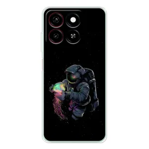 Силіконовый Чохол з принтом "Космонавти" на ZTE Blade A35 (В руках земля)