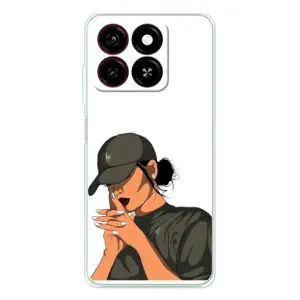 Силіконовый Чохол на ZTE Blade A35 з картинкой Модных девушек (У зеленому)