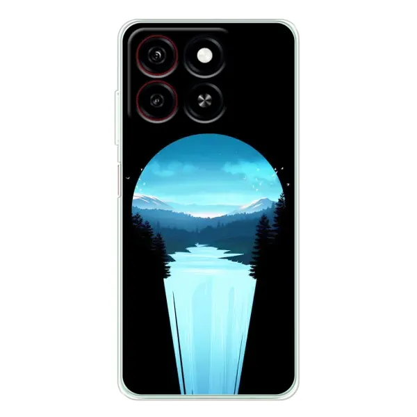 Чехол с рисунком «Синий Водопад» для ZTE Blade A35 Чехол с рисунком «Синий Водопад» для ZTE Blade A35