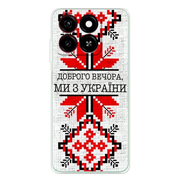 Чехол с рисунком «Вышиванка Доброго вечера» для ZTE Blade A35 Чехол с рисунком «Вышиванка Доброго вечера» для ZTE Blade A35