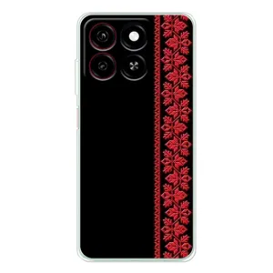 Силіконовый Чохол на ZTE Blade A35 з картинкой Вишиванки (Вишиванка на чорному)