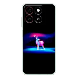 Силіконовий бампер з картинкою звірів для ZTE Blade A35 (Яскравий олень)