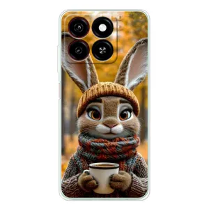 Друкований чохол 'Звірята з кавою' для ZTE Blade A35 (Зайчик з кавою)