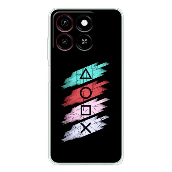 Чехол с рисунком «Значки Sony» для ZTE Blade A35 Чехол с рисунком «Значки Sony» для ZTE Blade A35