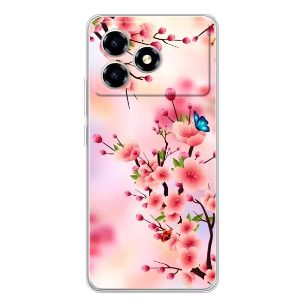Чехол с рисунком «Бабочки на сакуре» для ZTE Blade A36