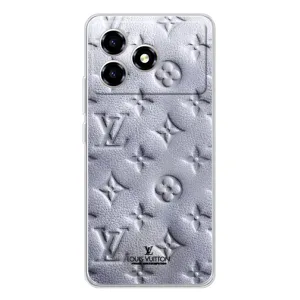 Текстурный Чехол Louis Vuitton для ZTE Blade A36 (Белый ЛВ)