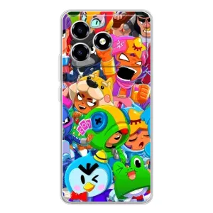 Силиконовый Чехол на ZTE Blade A36 с картинкой Brawl Stars (Brawl-Stars)
