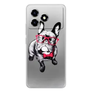 Чехол (ТПУ) Милые собачки для ZTE Blade A36 (Бульдог в очках)