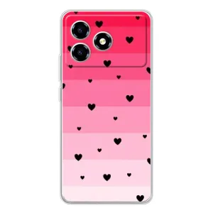 Чехлы с тематикой "Маленькие Сердечки" на ZTE Blade A36 (Чорные сердечки)