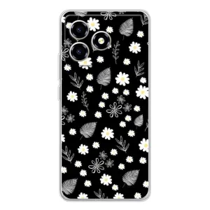 Чехлы с тематикой "ЦВЕТЫ" на ZTE Blade A36 (цветение на чорном)