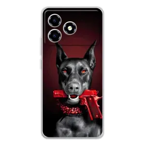 Чехол ДОБЕРМАН для ZTE Blade A36 (Доберман злой)