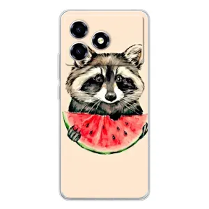 Силиконовый Чехол с Енотами на ZTE Blade A36 (Енот)