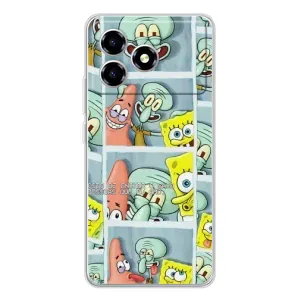 Силиконовый чехол Спанч Боб на ZTE Blade A36 (Фото-БоБ)