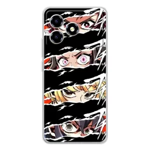 Силиконовые чехлы с глазами Anime для ZTE Blade A36 (Глаза на чорном)