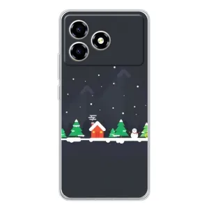 Силіконовий бампер на різдво для ZTE Blade A36 (Місто зимове)