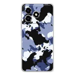 Камуфляжный Чехол для ZTE Blade A36 (Камуфляжный Серый)