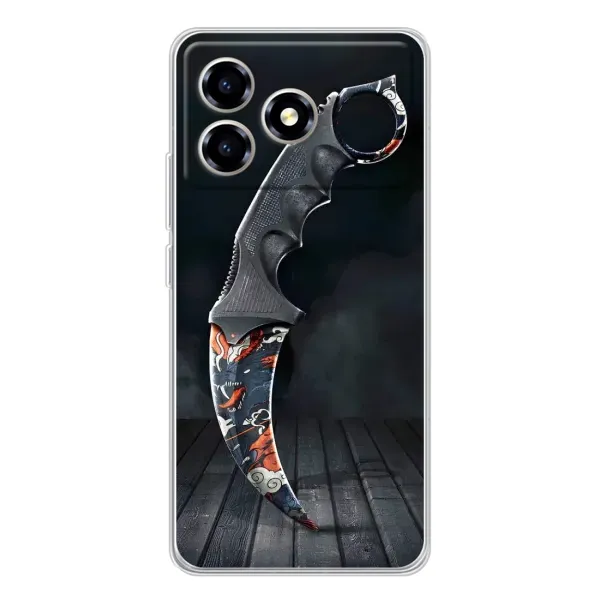 Чехол с рисунком «Кинжал КС ГО» для ZTE Blade A36