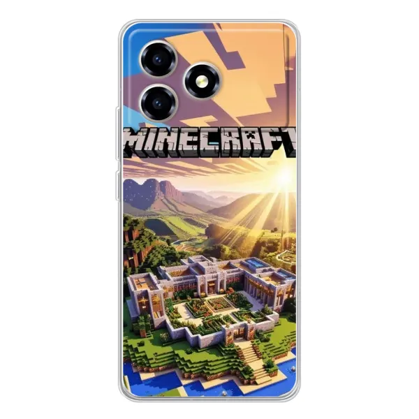 Чехол с рисунком «MINECRAFT» для ZTE Blade A36