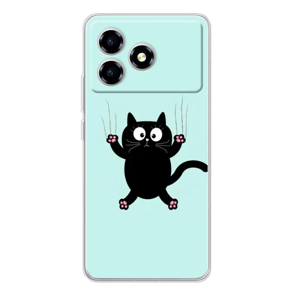 Чехол с рисунком «Падающий кот» для ZTE Blade A36