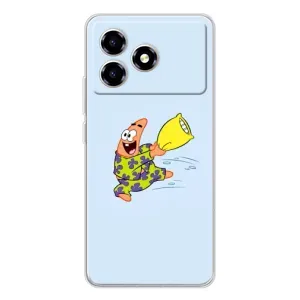 Чехлы с Патриком на ZTE Blade A36 (Патрик с подушкой)