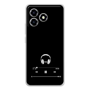 Чехол с картинками на черном фоне для ZTE Blade A36 (Плеер)
