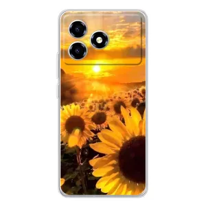 Чохол з Квітами для ZTE Blade A36 (поле соняшників)