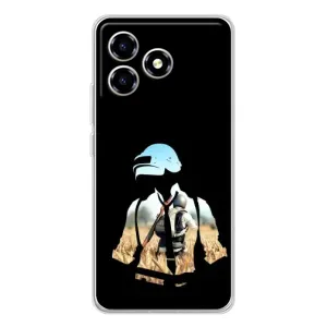 Силиконовый чехол с картинкой "Герой Pubg" на ZTE Blade A36 (Пубг мен)