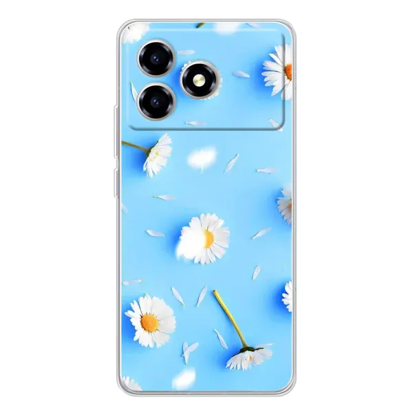 Чехол с рисунком «ромашки на голубом» для ZTE Blade A36