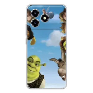 Печатный чехол с принтом Шрек для ZTE Blade A36 (Герои Шрек)