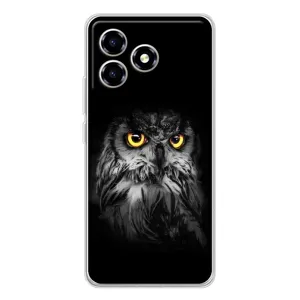 Чехлы с принтом СОВЫ для ZTE Blade A36 (Сова на чёрном)
