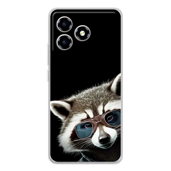 Чехол с рисунком «Стильный Енот» для ZTE Blade A36 Чехол с рисунком «Стильный Енот» для ZTE Blade A36
