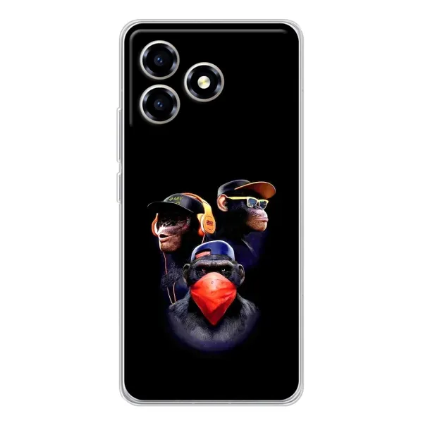 Чехол с рисунком «Три обезьяны» для ZTE Blade A36 Чехол с рисунком «Три обезьяны» для ZTE Blade A36