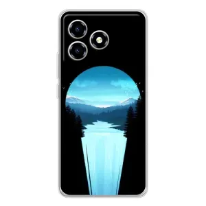 Літній Чохол на ZTE Blade A36 (Синій Водоспад)