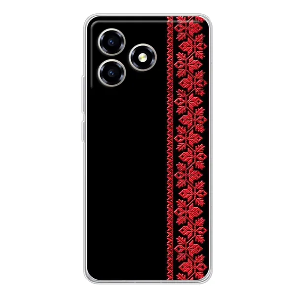 Чехол с рисунком «Вышиванка на черном» для ZTE Blade A36