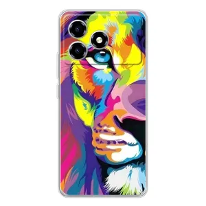 Чехол с картинкой на ZTE Blade A36 (Яркий Лев)