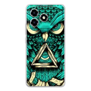 Чехлы с принтом СОВЫ для ZTE Blade A36 (Зеленая сова)