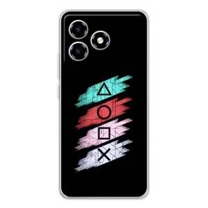 Чехол КИБЕРСПОРТ для ZTE Blade A36 (Значки Sony)