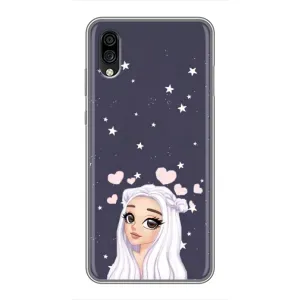 Чехол Стильные девушки на ZTE Blade A5 (2020) (Девушка и сердечки)