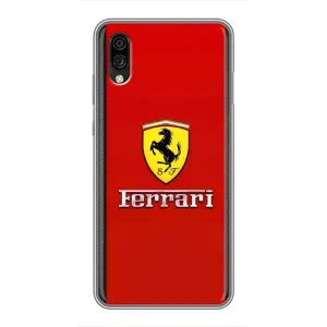 Силіконовий бампер з картинкою машини на ZTE Blade A5 (2020) (Ferrari Logo)